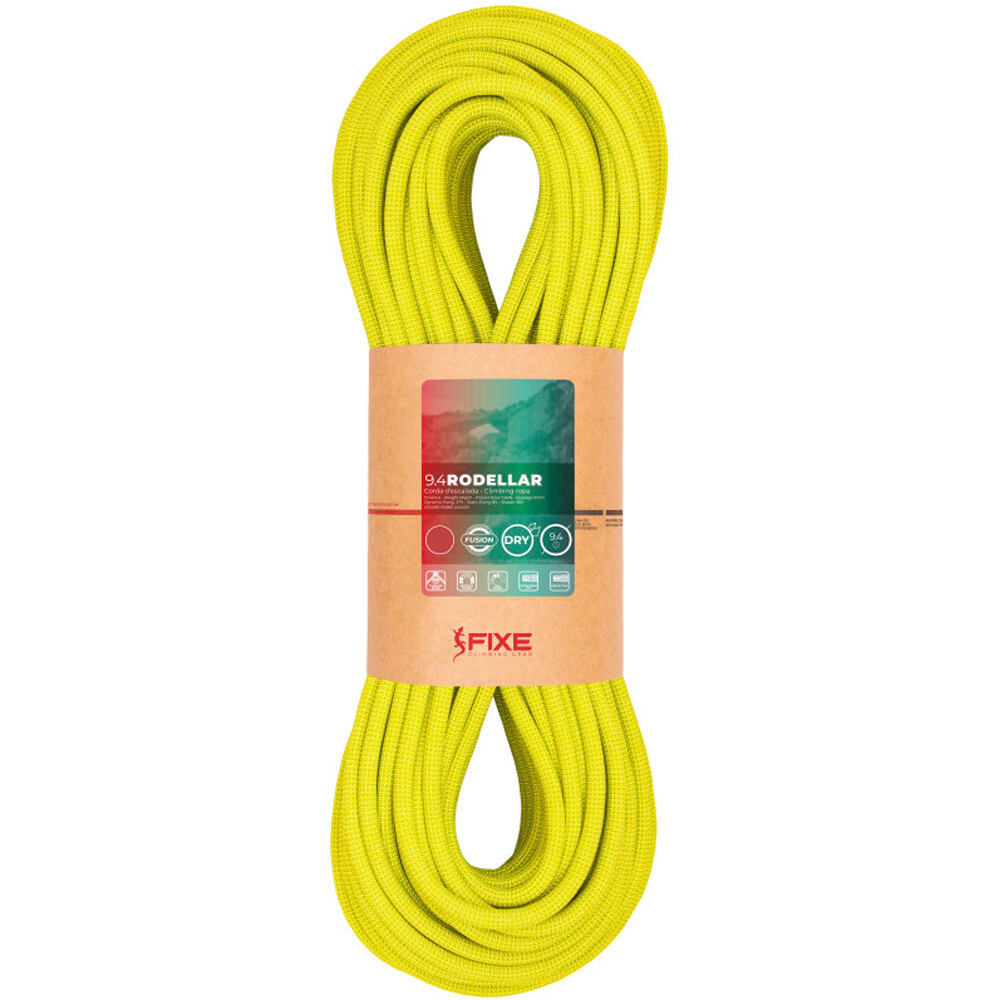 Fixe cuerda escalada 9.4 RODELLAR, 80m vista frontal