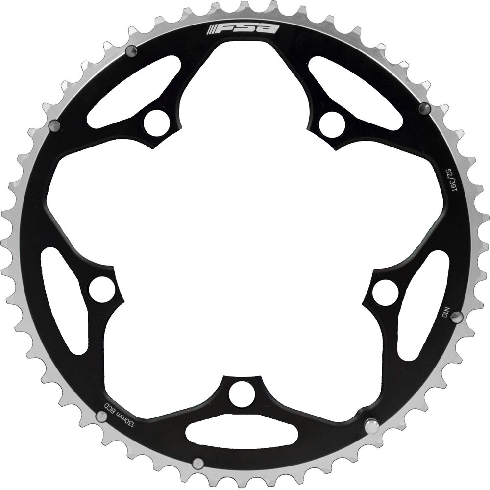 F.S.A. platos bicicleta carretra PLATO ROAD PRO 5 BRAZOS BCD 130 48D vista frontal