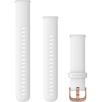 Garmin correas de relojes deportivos Correa de silicona blanco / rose gold 18 vista frontal