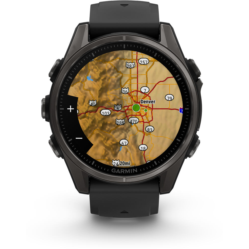 Garmin pulsómetros con gps fenix 8 43mm,AMOLED,Saph,CrbnGry Ti/Blk, 04