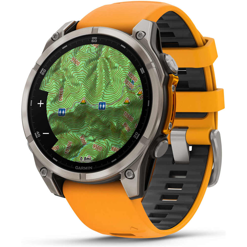 Garmin pulsómetros con gps fenix 8 47mm,AMOLED,Saph,Ti/Bare/Grpht,S 02