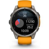 Garmin pulsómetros con gps fenix 8 47mm,AMOLED,Saph,Ti/Bare/Grpht,S 09