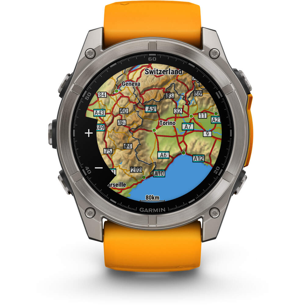 Garmin pulsómetros con gps fenix 8 51mm,AMOLED,Sapphire/Ti/Bare/Gra 05