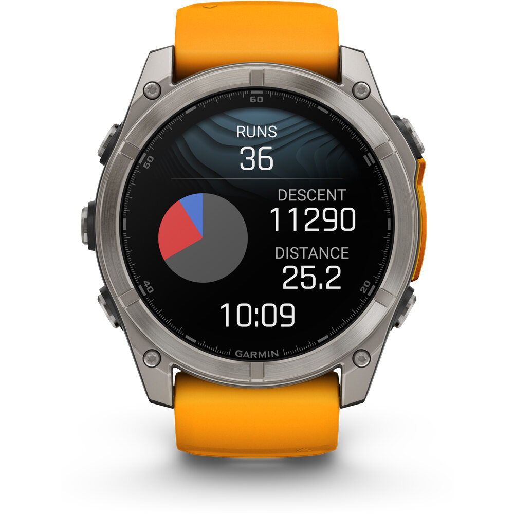 Garmin pulsómetros con gps fenix 8 51mm,AMOLED,Sapphire/Ti/Bare/Gra 09