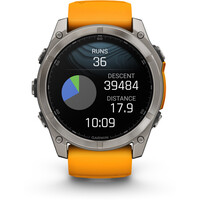Garmin pulsómetros con gps fenix 8 51mm,AMOLED,Sapphire/Ti/Bare/Gra 10