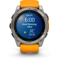 Garmin pulsómetros con gps fenix 8 51mm,AMOLED,Sapphire/Ti/Bare/Gra 12