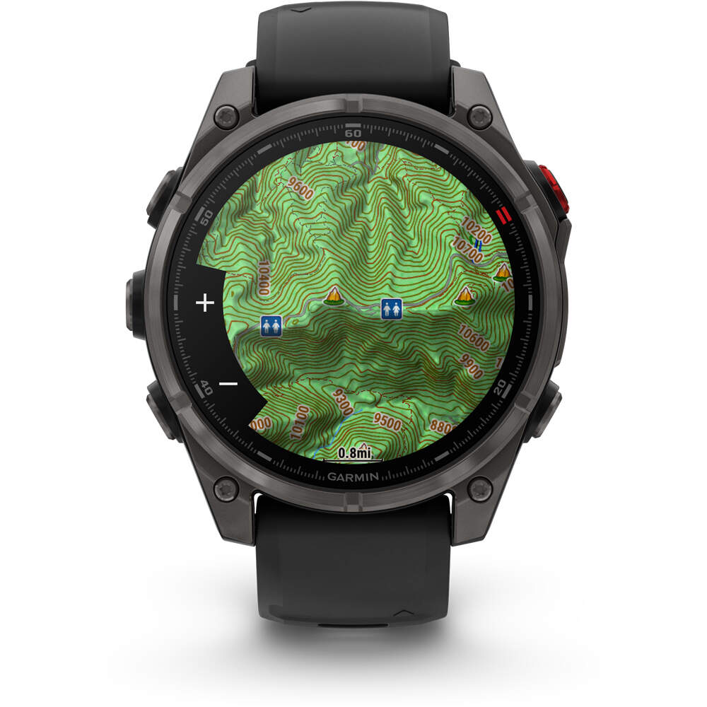 Garmin pulsómetros con gps Fenix 8 Pro # 47 mm, AMOLED Cristal de z 03