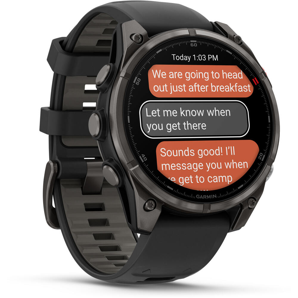 Garmin pulsómetros con gps Fenix 8 Pro # 47 mm, AMOLED Cristal de z 06