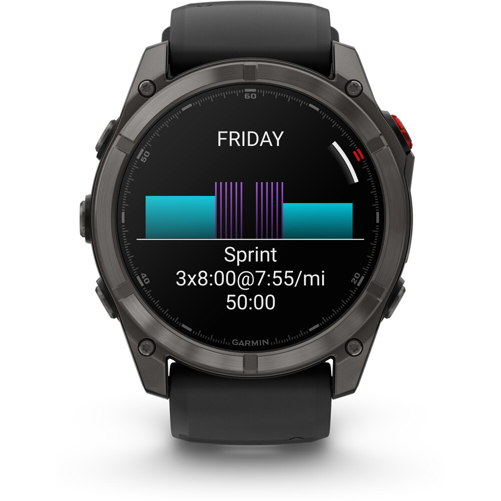 Garmin pulsómetros con gps Fenix 8 Pro # 51 mm, AMOLED Cristal de z 05