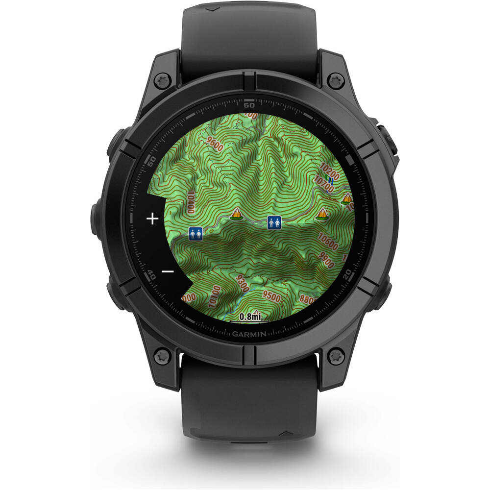 Garmin pulsómetros con gps fenix E,47mm,Slate Gray Steel/Black 02