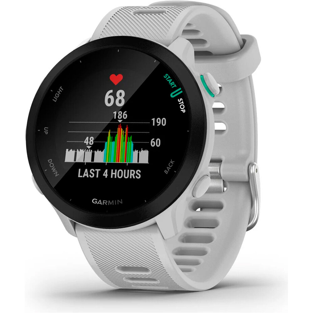 Garmin pulsómetros con gps Forerunner 55 Blanco 04