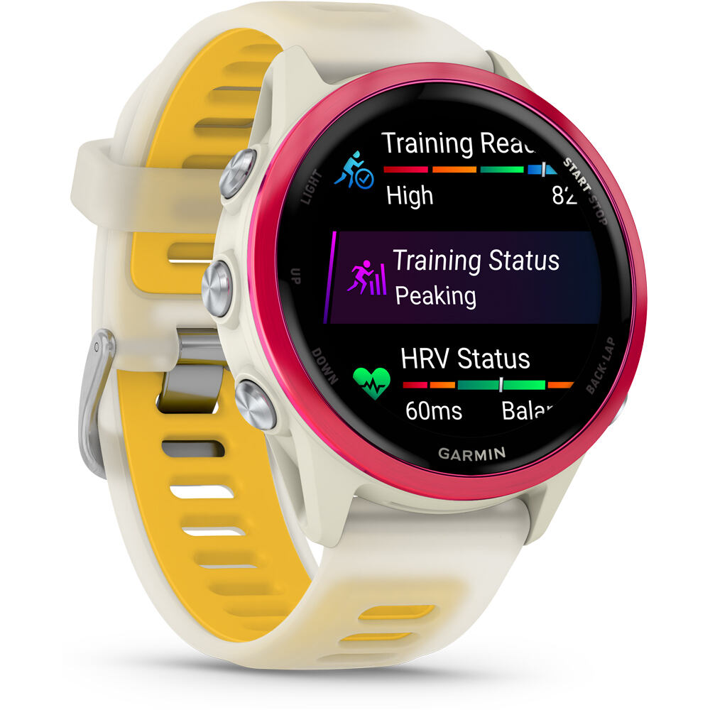 Garmin pulsómetros con gps Forerunner 570 42mm Beige/Naranja 03
