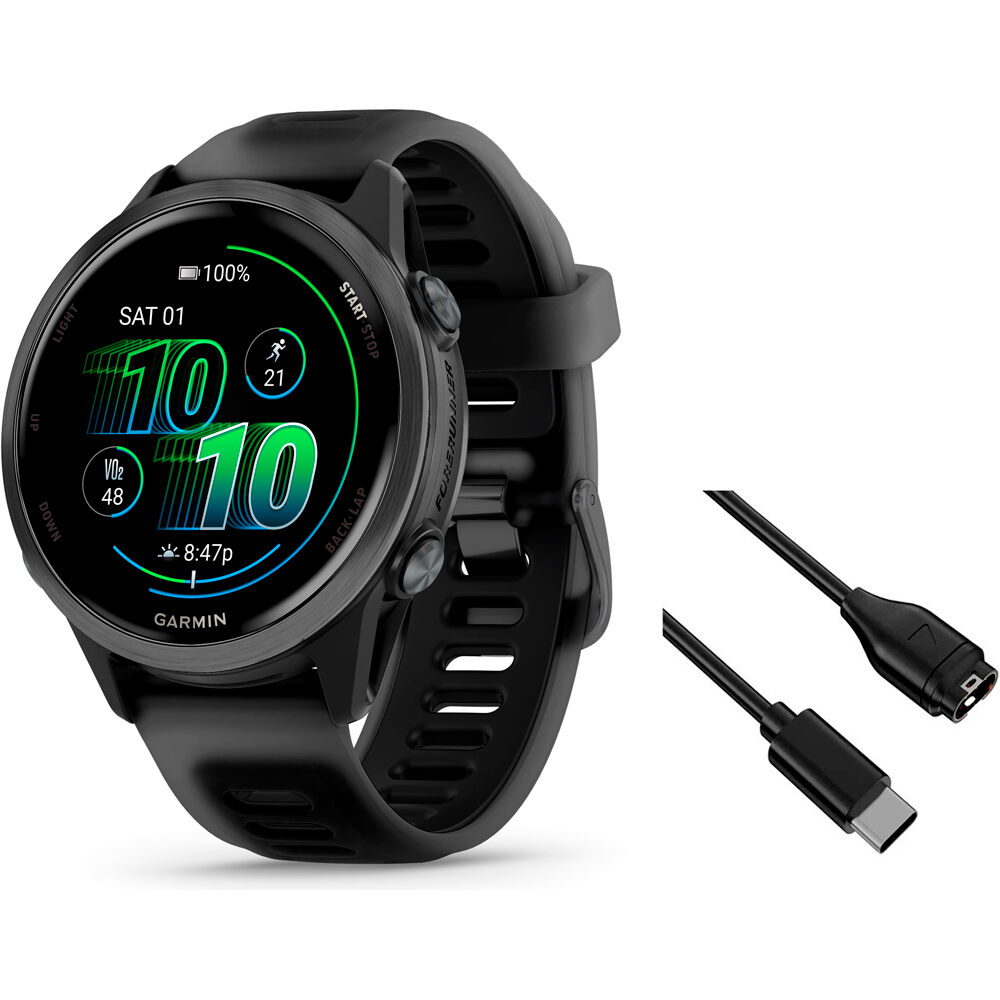 Garmin pulsómetros con gps Forerunner 570 42mm Negro vista frontal