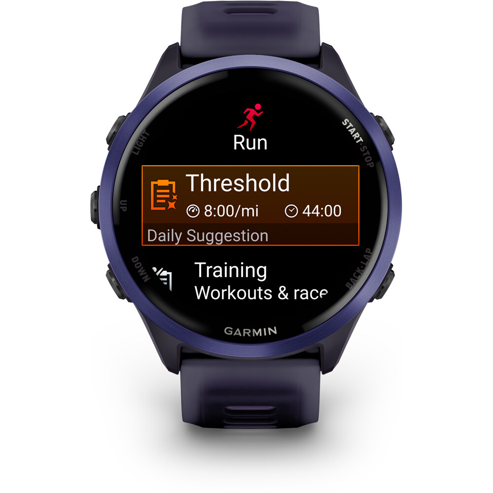 Garmin pulsómetros con gps Forerunner 570 47mm Lila 04