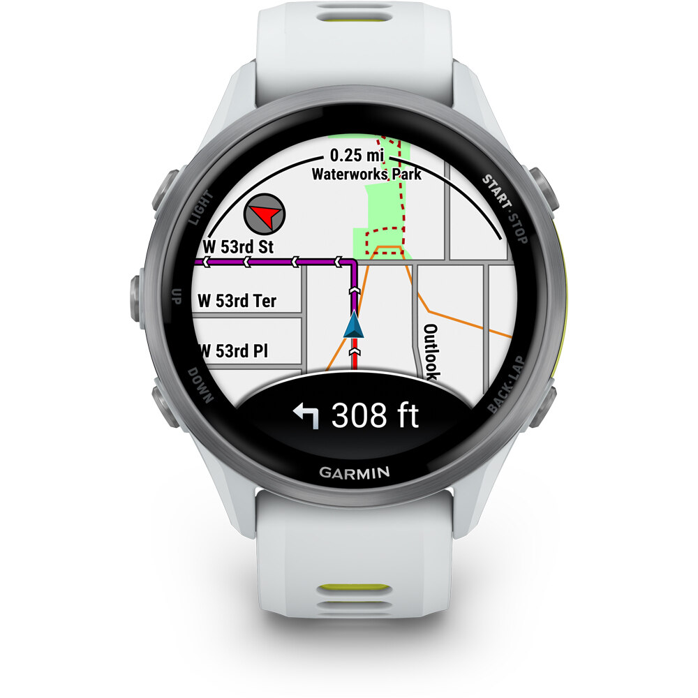Garmin pulsómetros con gps Forerunner 970 Blanco/Amarillo 02