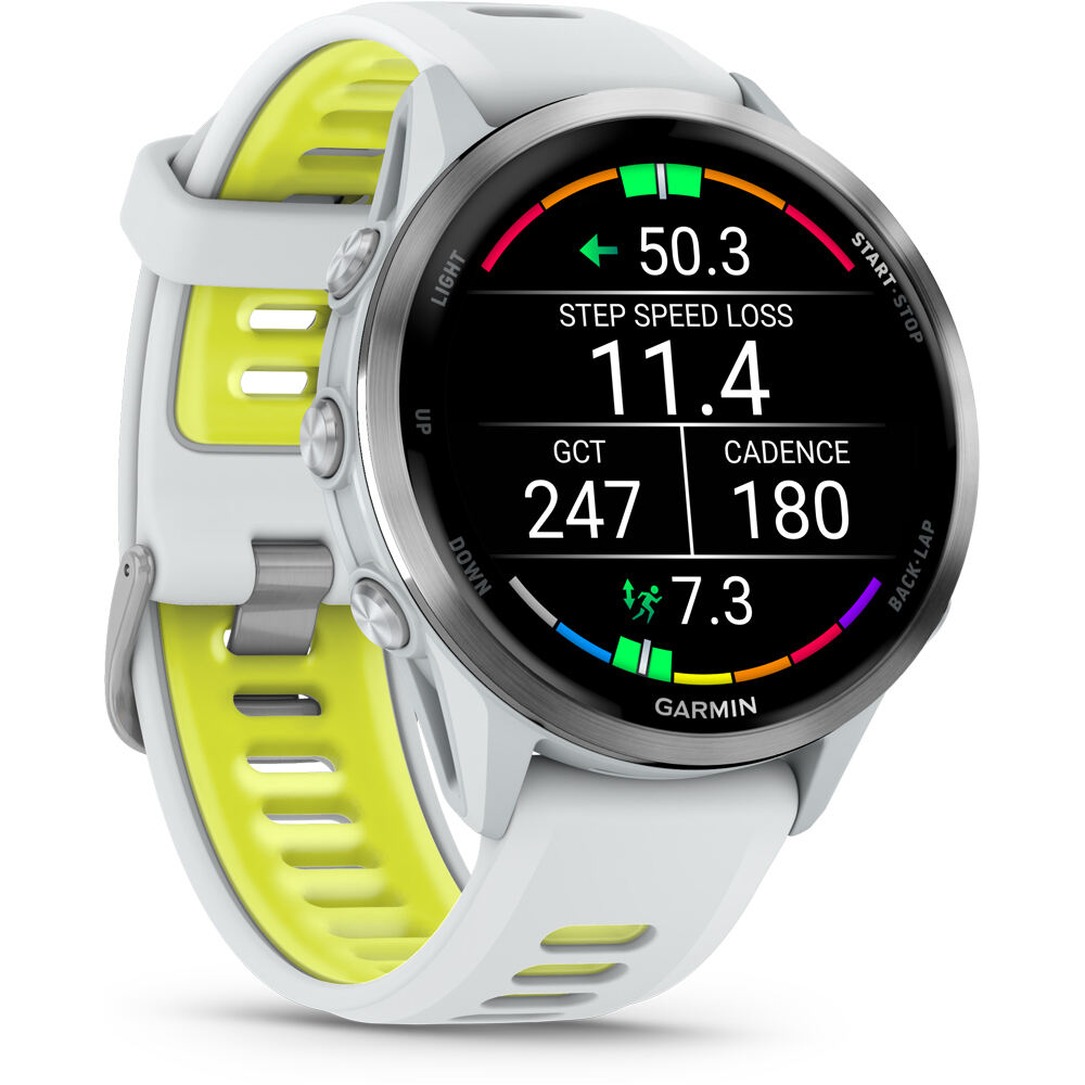 Garmin pulsómetros con gps Forerunner 970 Blanco/Amarillo 03