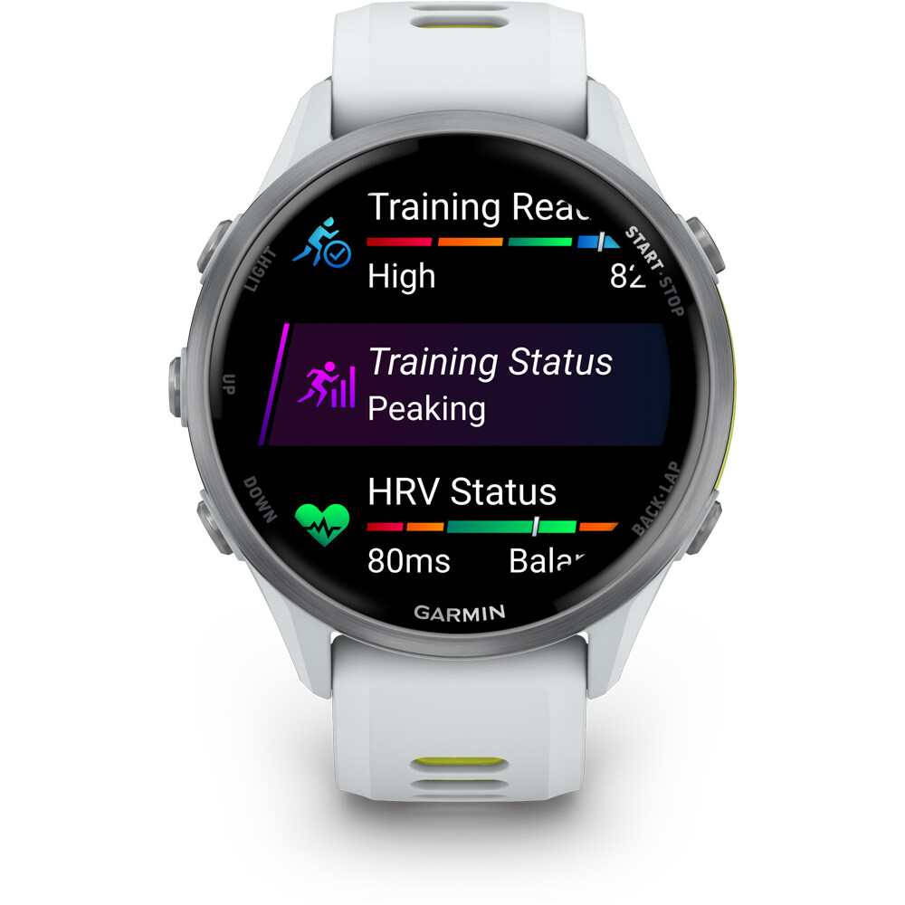 Garmin pulsómetros con gps Forerunner 970 Blanco/Amarillo 04