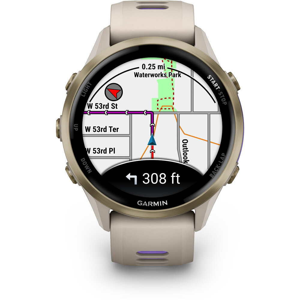 Garmin pulsómetros con gps Forerunner 970 Gris/Lila 02