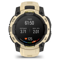 Garmin pulsómetros con gps Instinct 3 45 mm, AMOLED Beige con correa de silicona beige 09