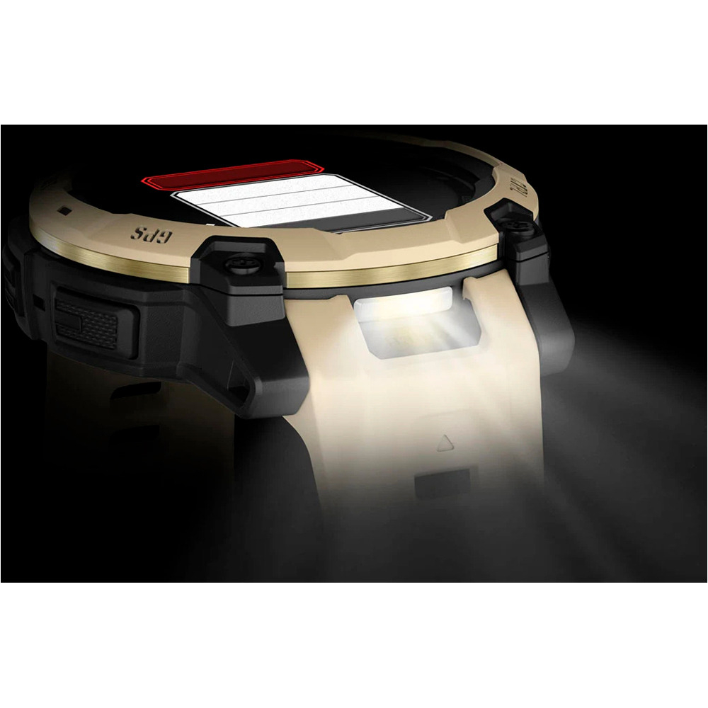 Garmin pulsómetros con gps Instinct 3 45 mm, AMOLED Beige con correa de silicona beige 12