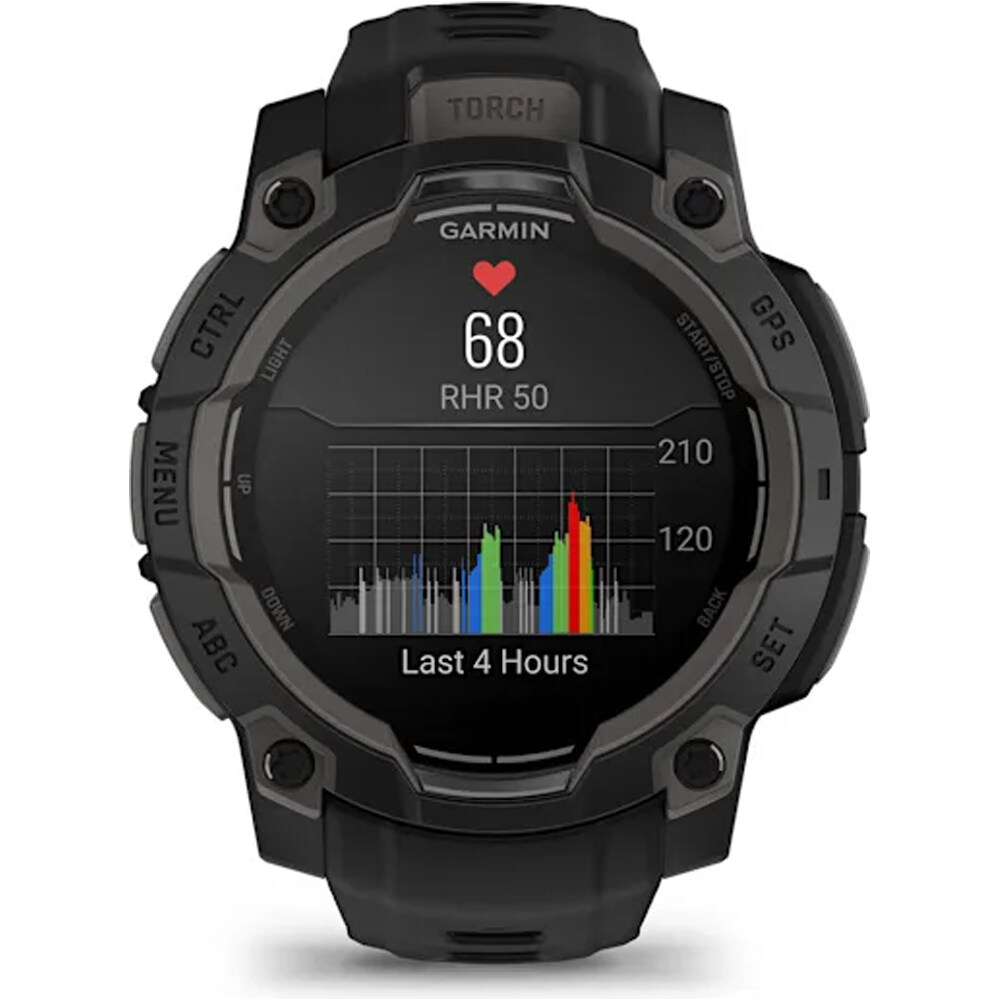Garmin pulsómetros con gps Instinct 3, 45mm, AMOLED, Black Bezel wi 02