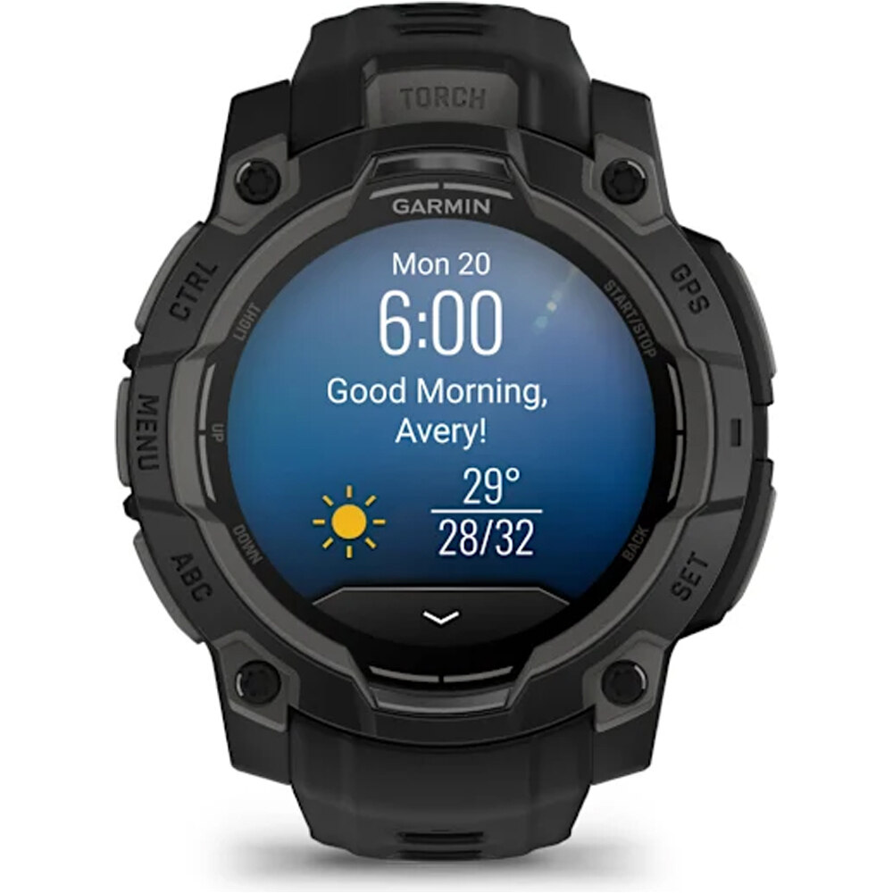 Garmin pulsómetros con gps Instinct 3, 45mm, AMOLED, Black Bezel wi 10