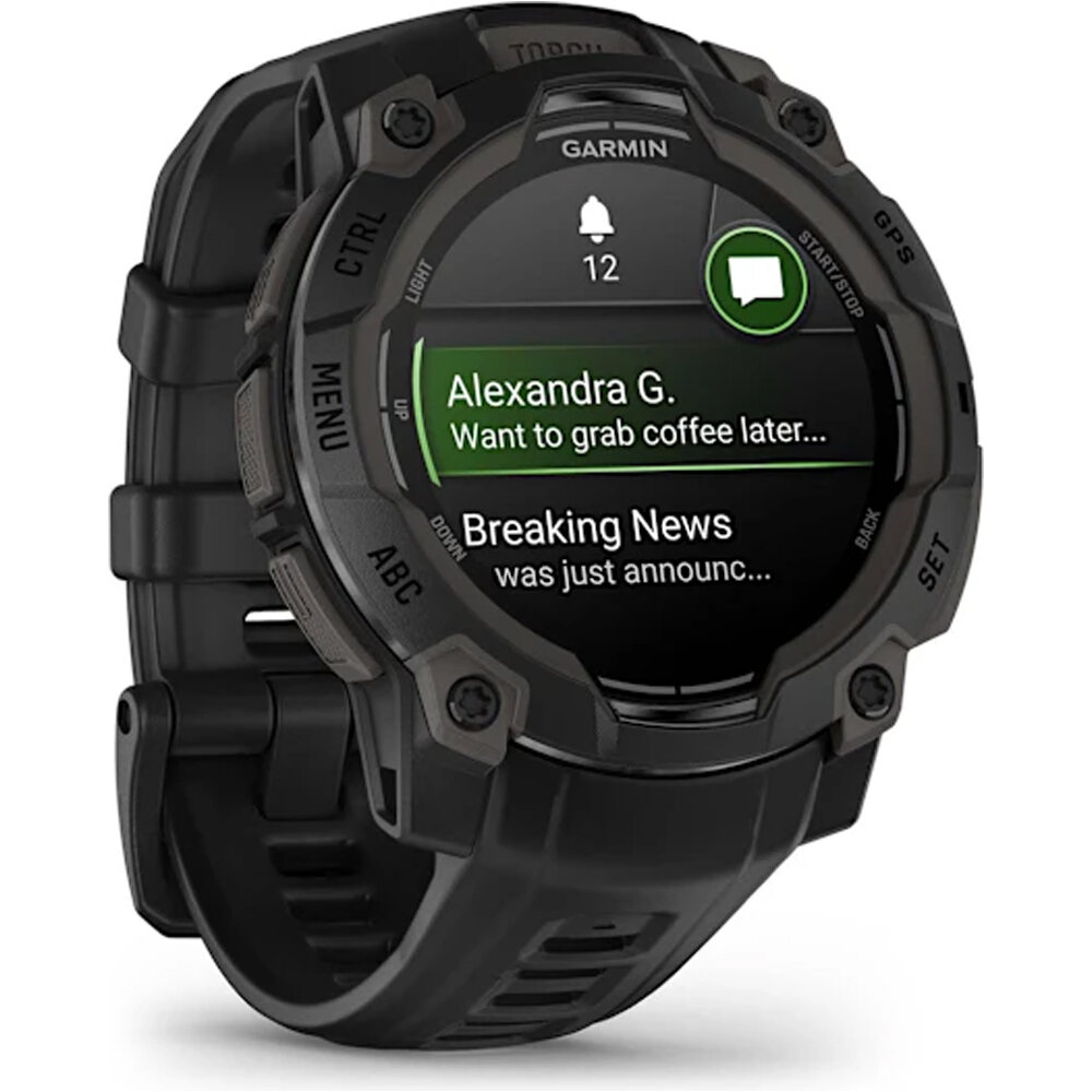 Garmin pulsómetros con gps Instinct 3, 45mm, AMOLED, Black Bezel wi 11