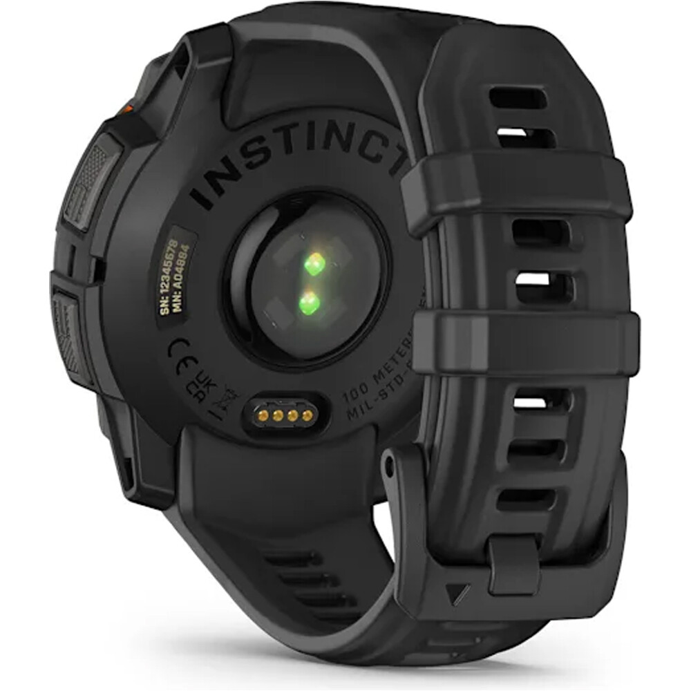 Garmin pulsómetros con gps Instinct 3, 45mm, Solar, Black Bezel wit 01