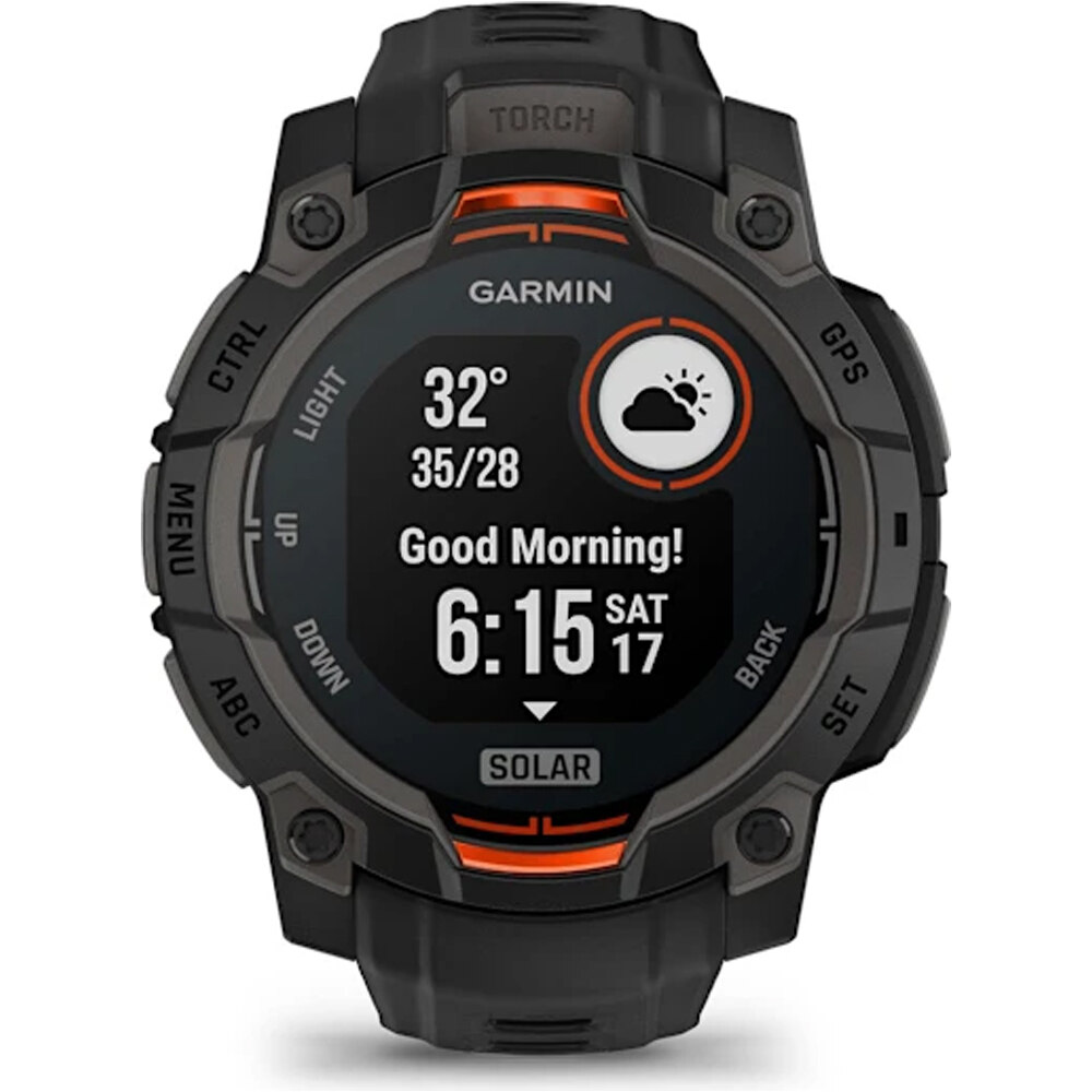 Garmin pulsómetros con gps Instinct 3, 45mm, Solar, Black Bezel wit 10