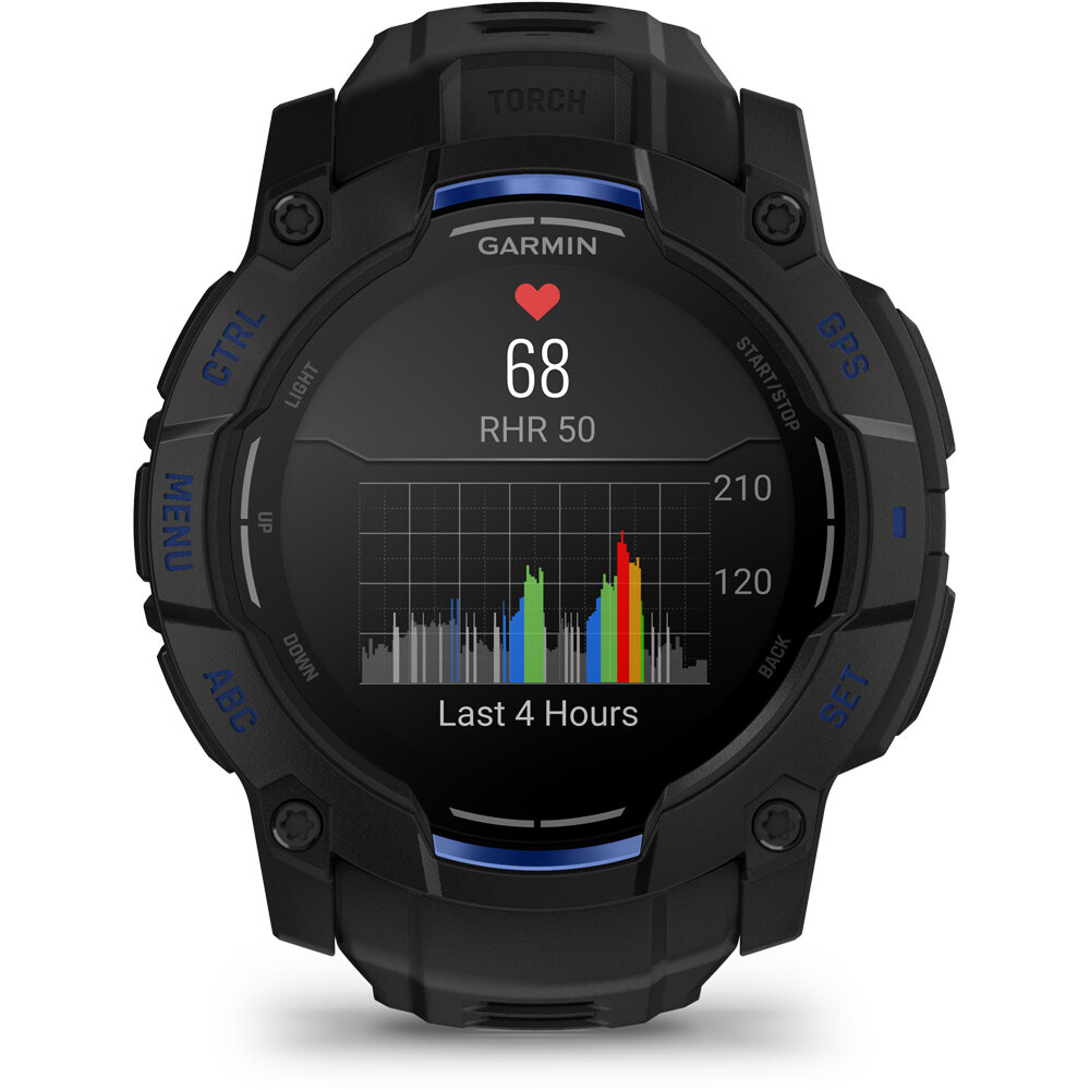 Garmin pulsómetros con gps Instinct 3  50 mm AMOLED Supernova negr 02