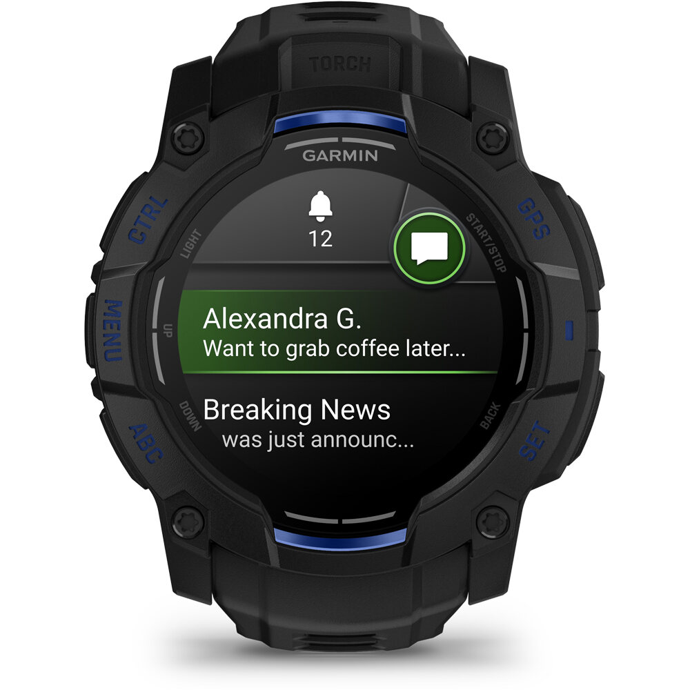 Garmin pulsómetros con gps Instinct 3  50 mm AMOLED Supernova negr 12