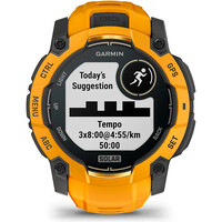 Garmin pulsómetros con gps Instinct 3 50 mm, Solar Naranja con correa de silicona nara 07