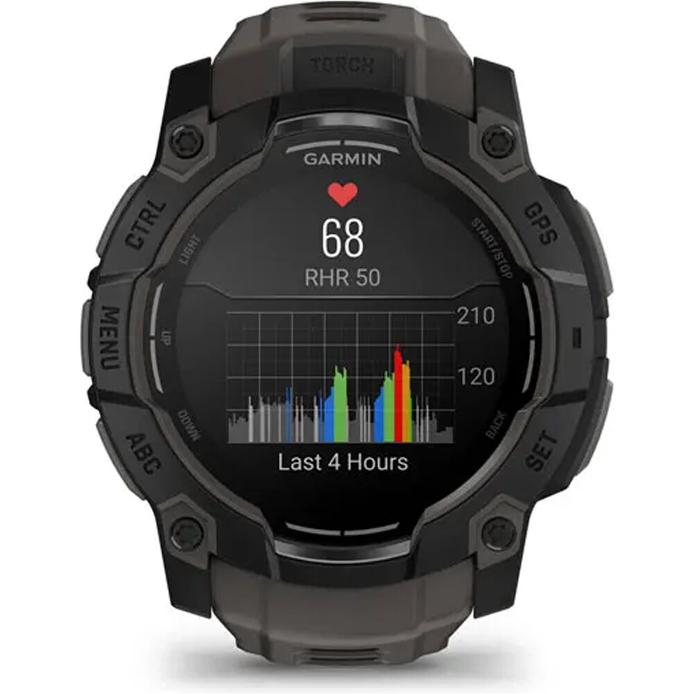 Garmin pulsómetros con gps Instinct 3, 50mm, AMOLED, Black Bezel wi 02