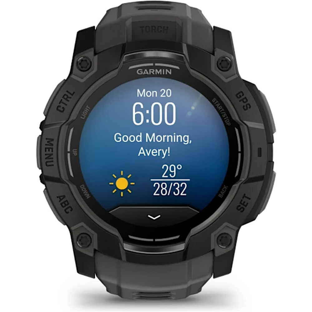 Garmin pulsómetros con gps Instinct 3, 50mm, AMOLED, Black Bezel wi 10