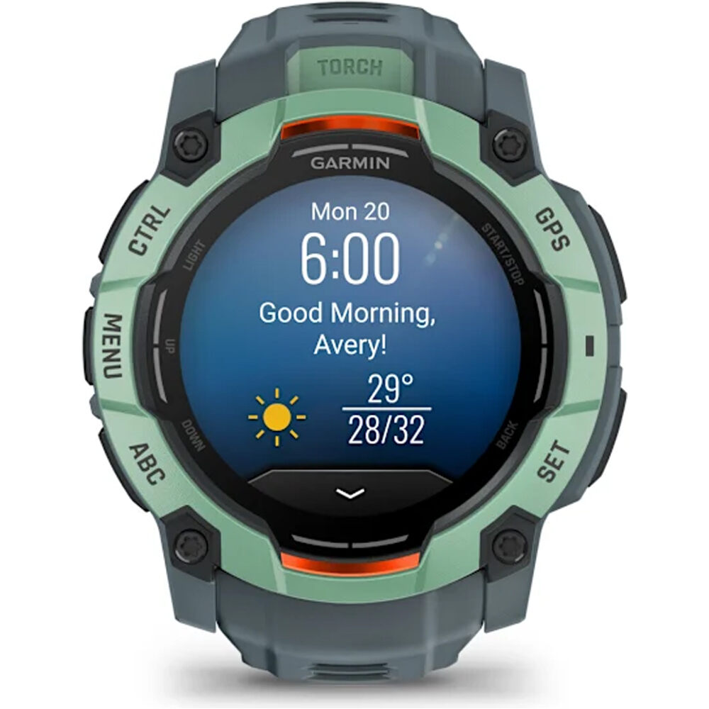 Garmin pulsómetros con gps Instinct 3, 50mm, AMOLED, Neo Tropic Bez 10