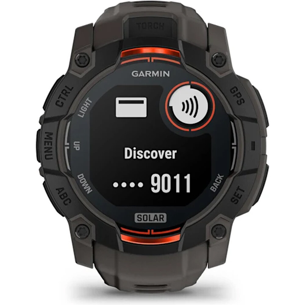 Garmin pulsómetros con gps Instinct 3, 50mm, Solar, Black Bezel wit 14