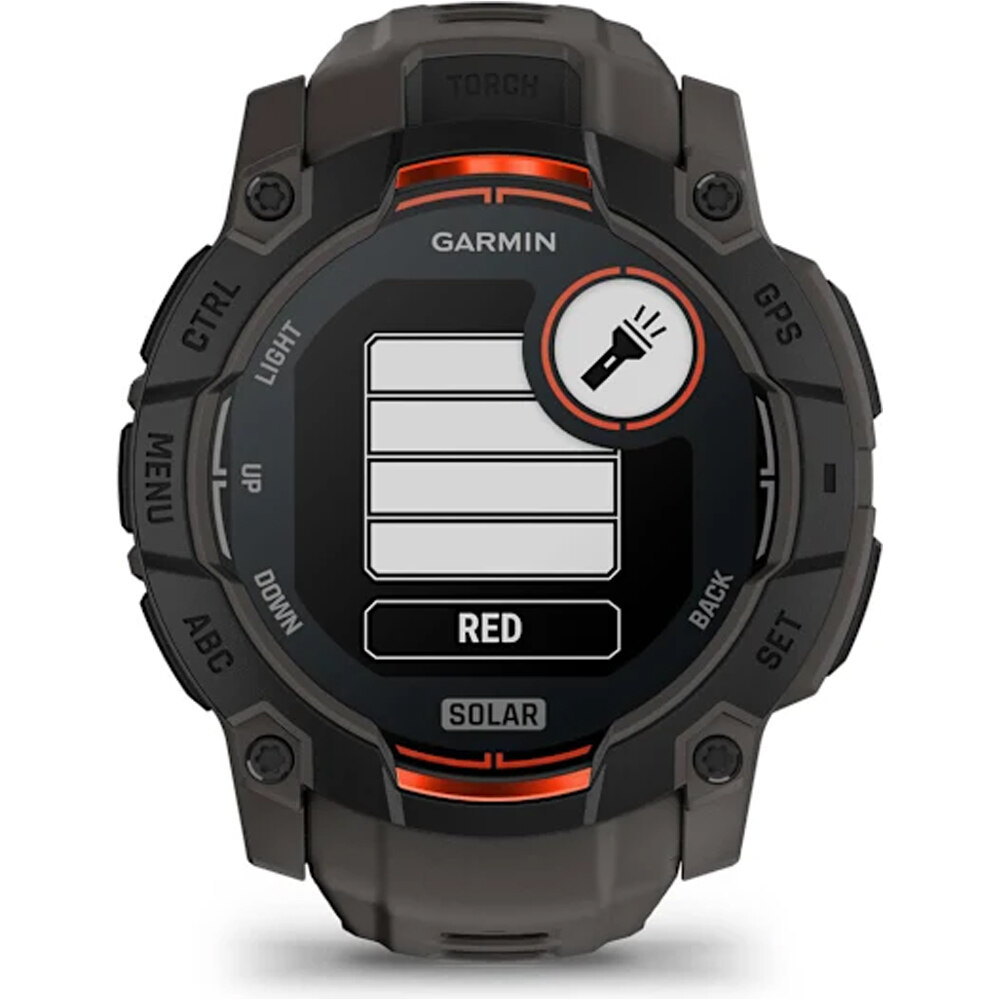 Garmin pulsómetros con gps Instinct 3, 50mm, Solar, Black Bezel wit 16