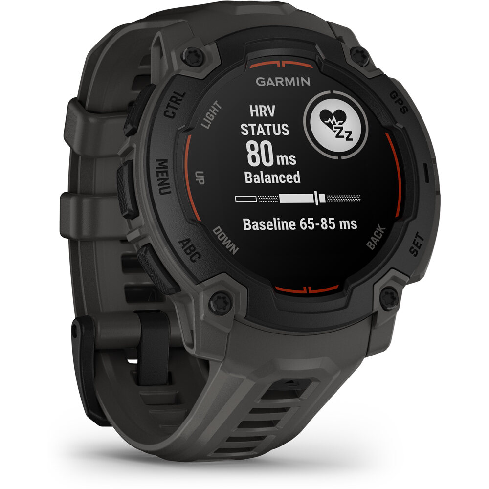 Garmin pulsómetros con gps Instinct E, 45mm, Black Bezel with Charc 05