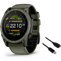 Garmin pulsómetros con gps tactix 8 Verde Cerakote  51 mm, AMOLED, vista frontal