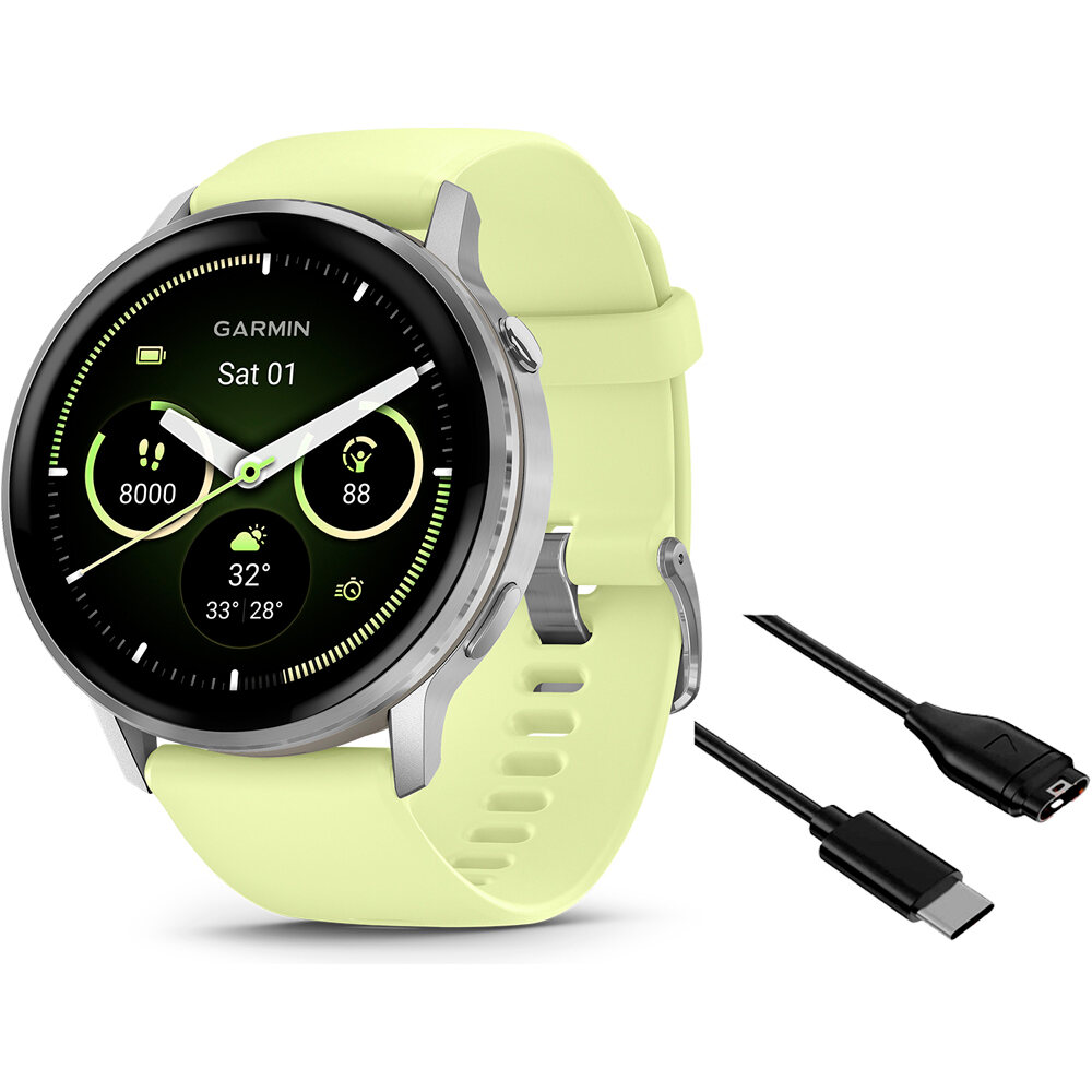 Garmin smartwatch Venu 4 - 45mm Amarillo vista frontal