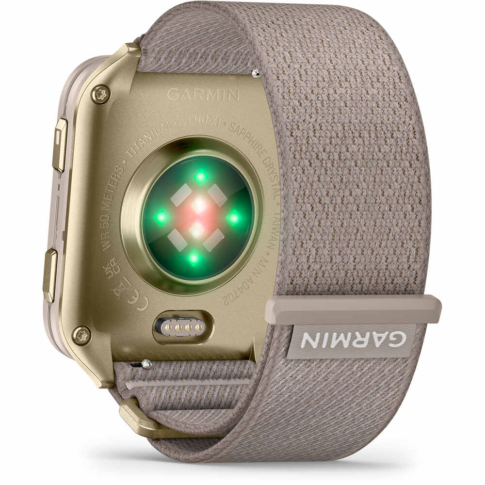 Garmin smartwatch Venu X1 dorado con correa de nailon Comf 01