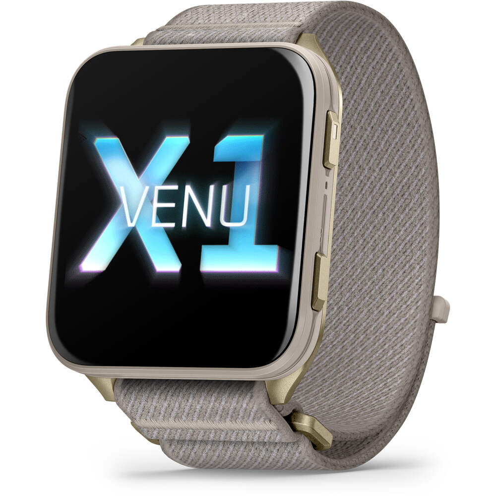 Garmin smartwatch Venu X1 dorado con correa de nailon Comf 03