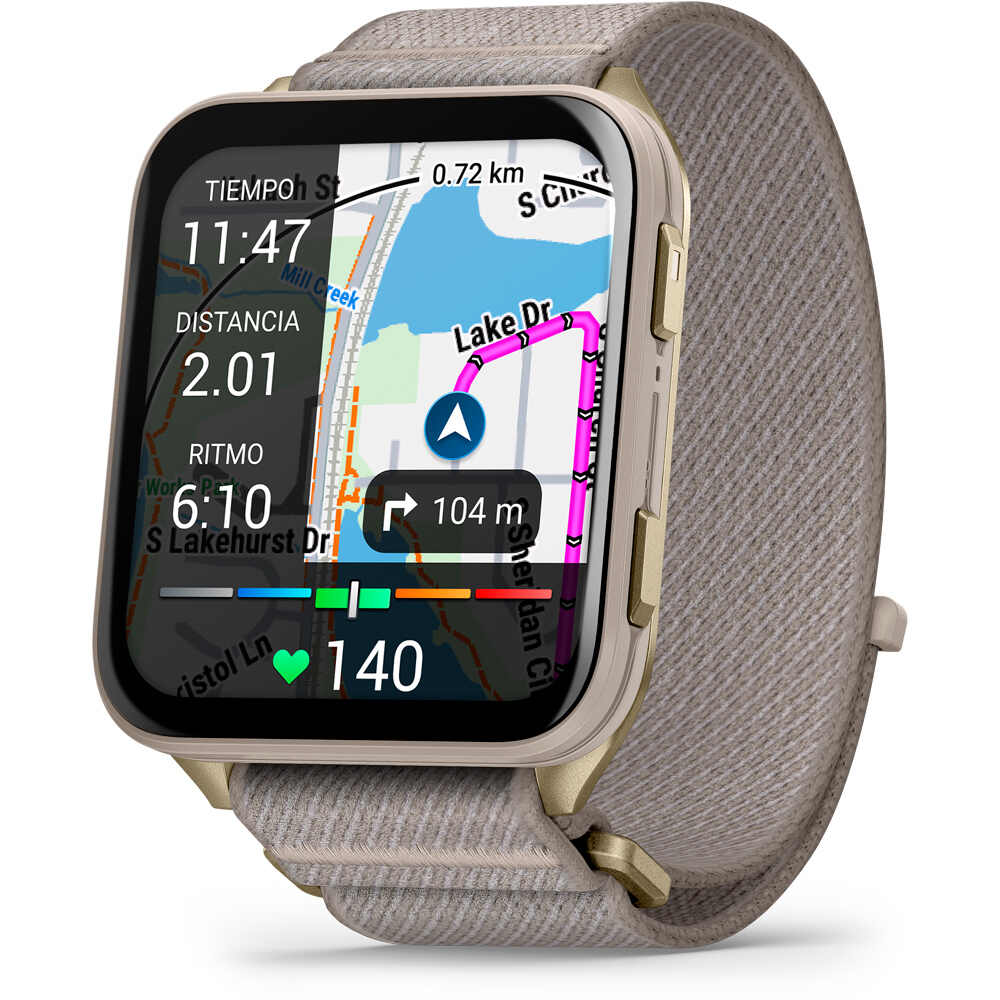 Garmin smartwatch Venu X1 dorado con correa de nailon Comf 04