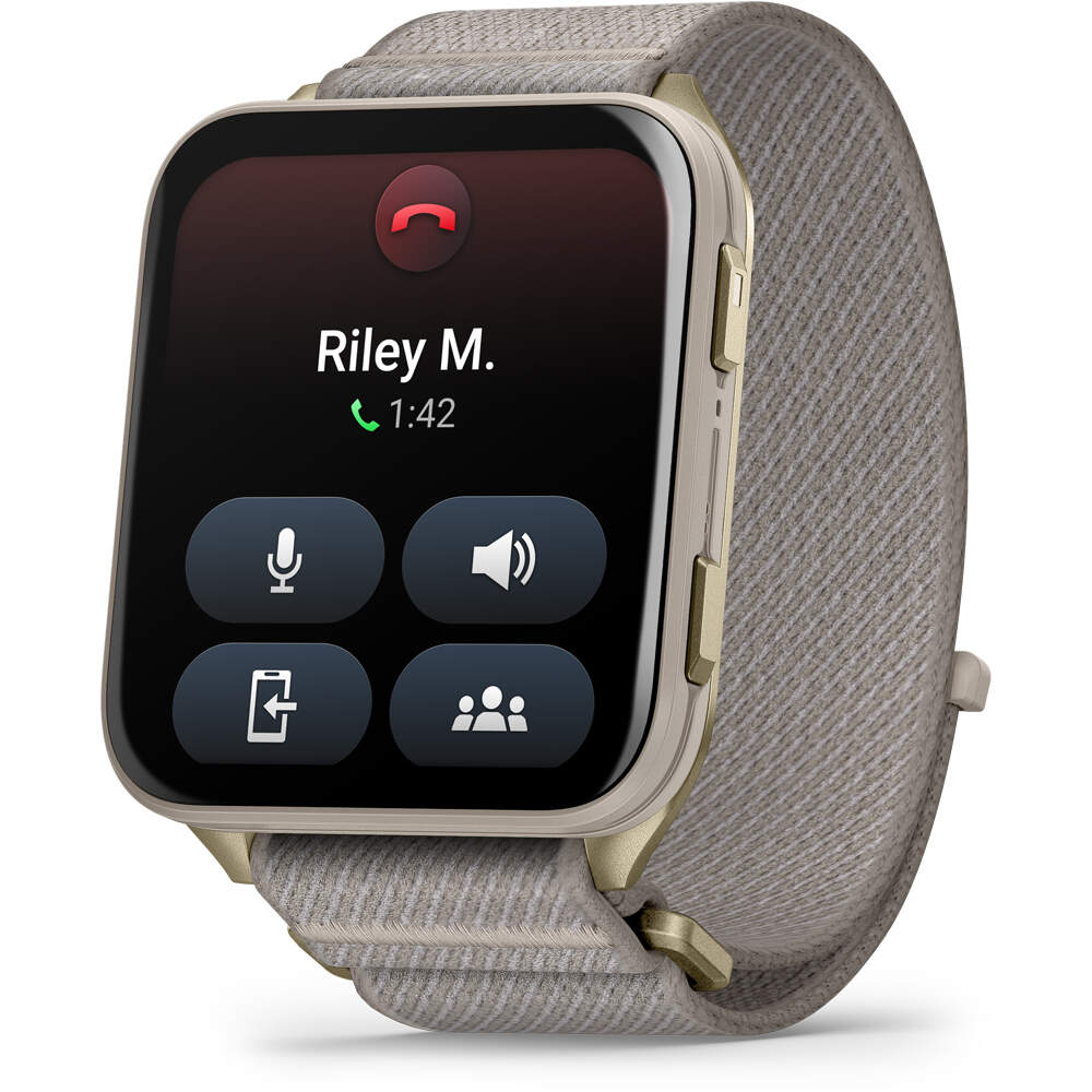 Garmin smartwatch Venu X1 dorado con correa de nailon Comf 09