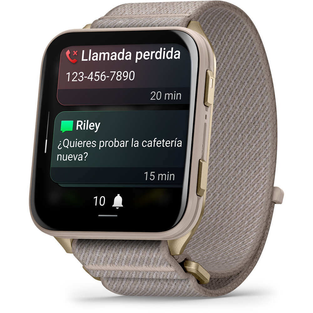 Garmin smartwatch Venu X1 dorado con correa de nailon Comf 10