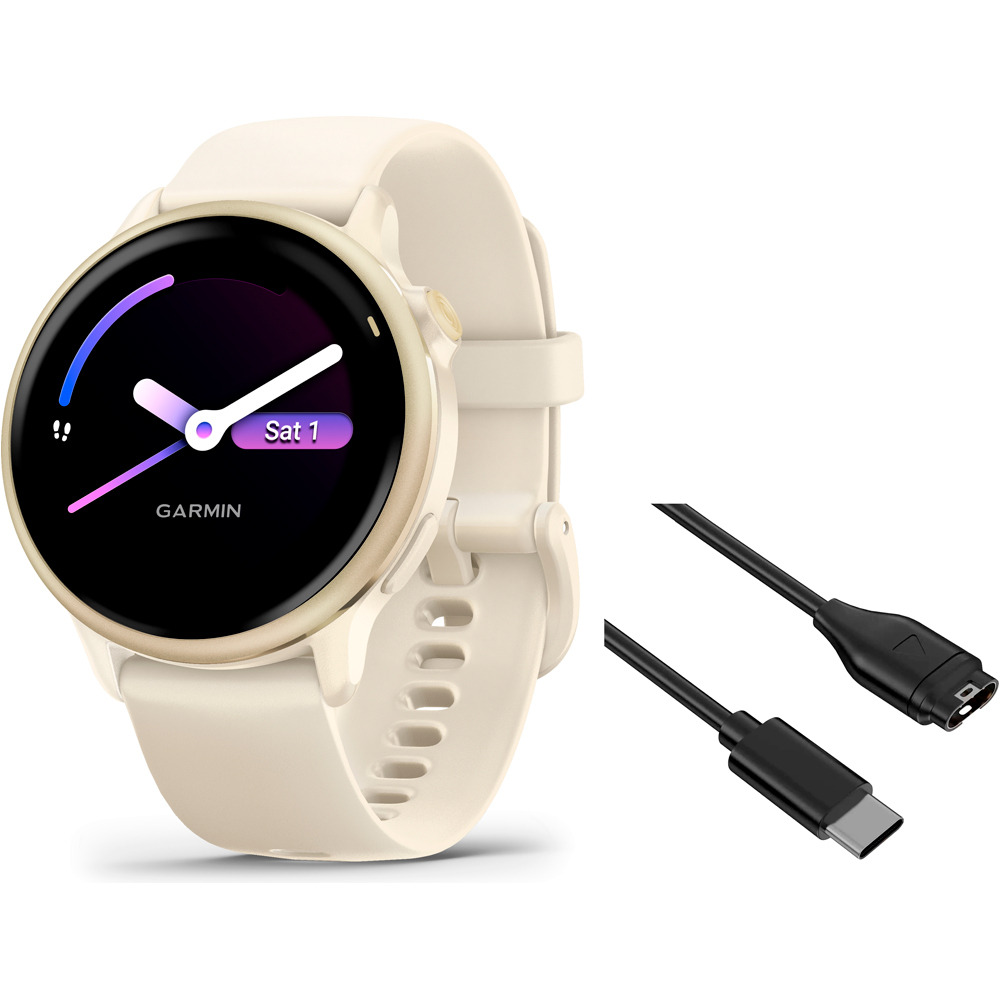 Garmin smartwatch Vvoactive 6, Blanco vista frontal