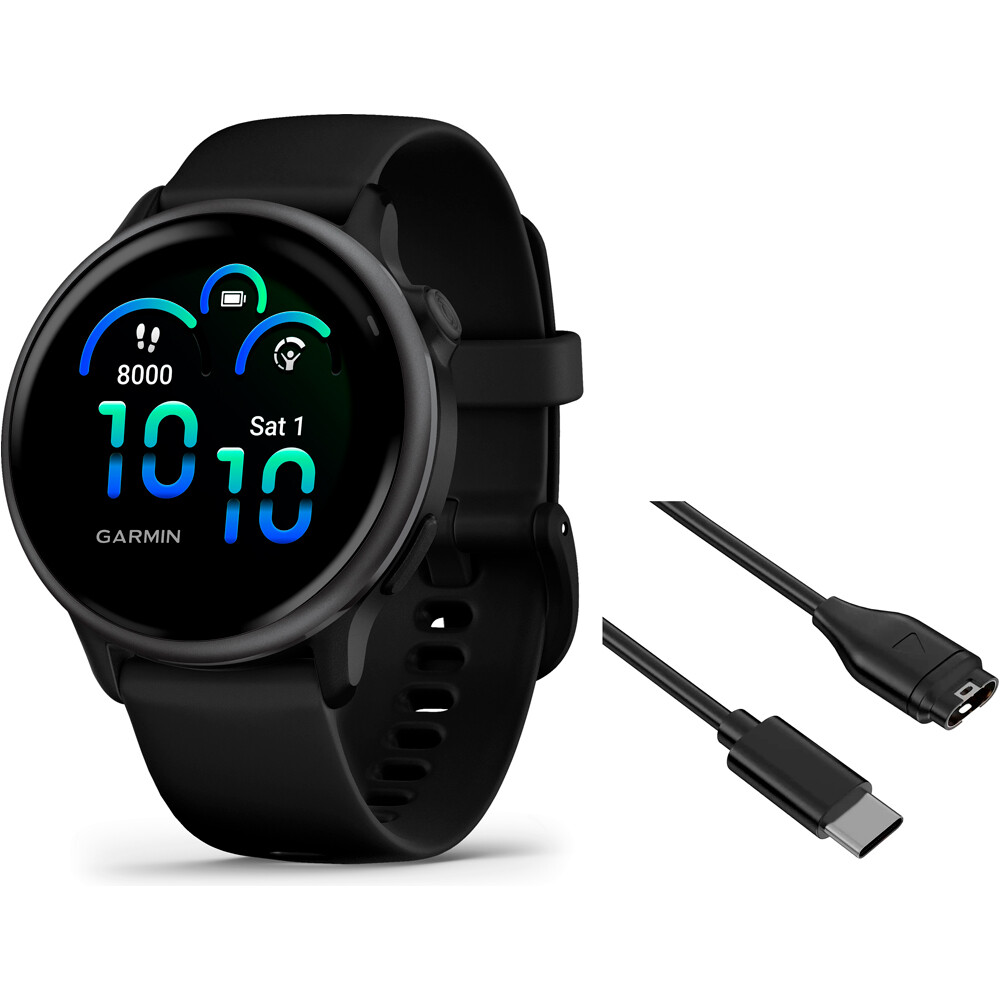 Garmin smartwatch Vvoactive 6, Negro vista frontal