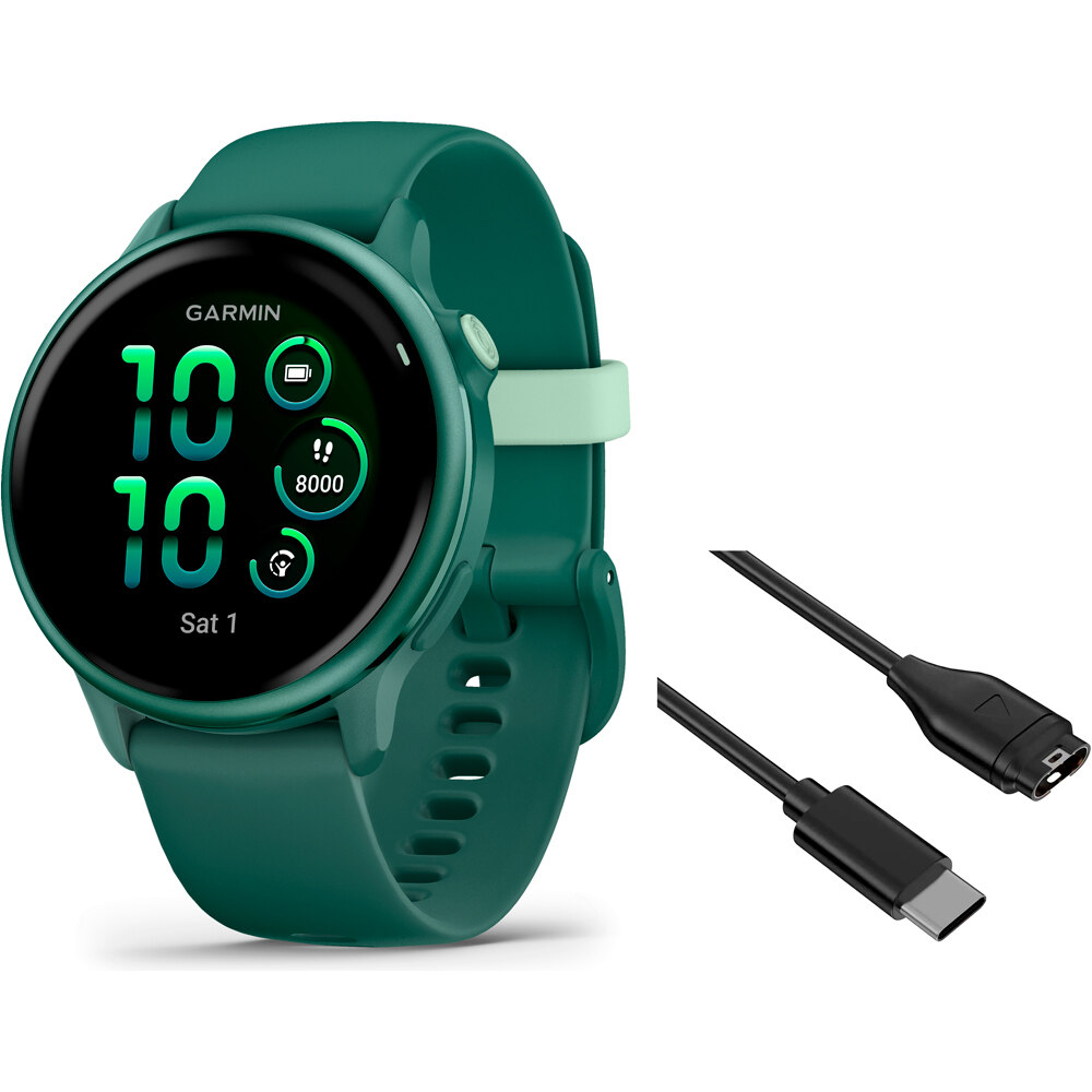 Garmin smartwatch Vvoactive 6, Verde vista frontal