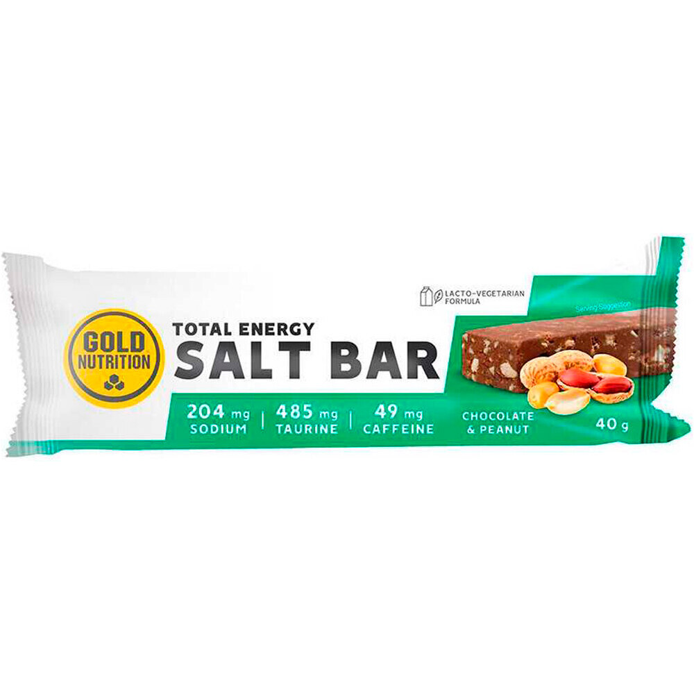 Gold Nutrition barritas energéticas CAJA_ENDURANCE SALT BAR CHOCO & PEA-40 G 01