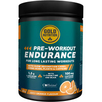 Gold Nutrition Bebidas Energeticas PRE-WORKOUT ENDURANCE ORANGE - 300 G vista frontal